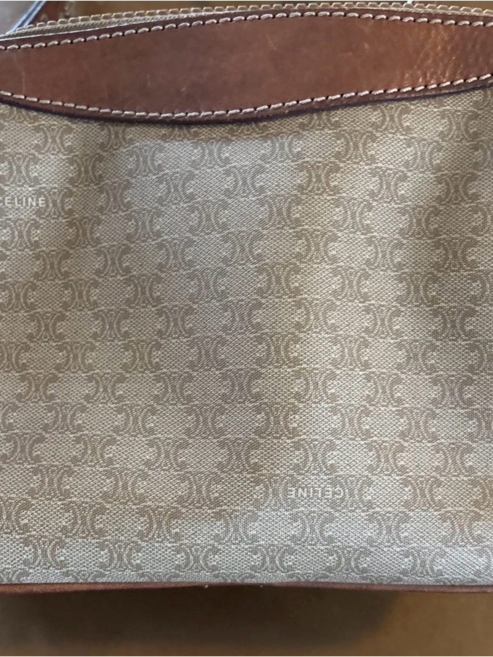 Small VTG Celine Triomphe Pattern Crossbody/shoulder PVC & Leather Luxury Bag - Picture 2 of 16